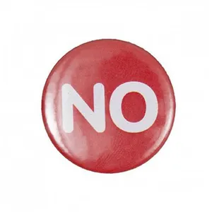 Non communiqué Badge bouton broche NO - Rico Design(...) - Rouge pas cher