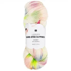 Pelote de laine Luxury HAND-DYED HAPPINESS CHUNKY - 100GR - 06 Rouge -... pas cher