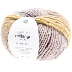 Pelote de laine à tricoter CREATIVE MELANGE CHUNKY - 65 Multicolore - ...