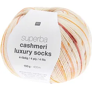 Rico Superba Cashmeri Chaussettes de luxe 4 plis Moutarde 002