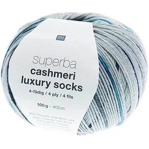 Rico Superba Cashmeri Chaussettes de luxe 4 plis en jean 005