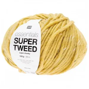 Laine à tricoter Essentials SUPER TWEED Super Chunky 100 gr - 01 Jaune...