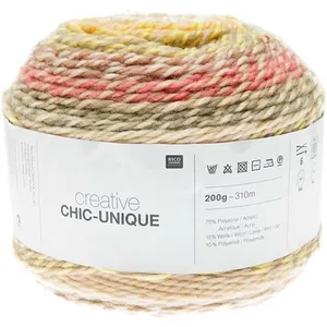 Pelote de laine à tricoter Creative Chic Unique - 200GR - 01 Multicolo... pas cher