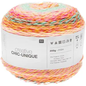 Pelote de laine à tricoter Creative Chic Unique - 200GR - 05 Multicolo...