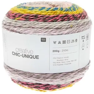 Pelote de laine à tricoter Creative Chic Unique - 200GR - 06 Multicolo...