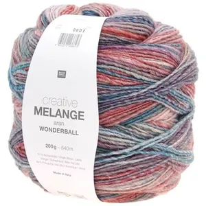 Pelote de laine Creative Melange Aran Wonderball - 200 GR - 11 Mauve/l...