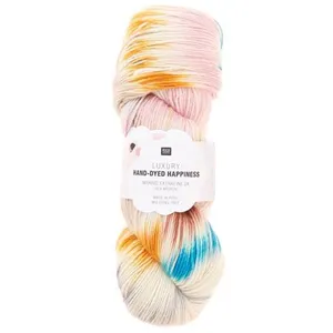 Pelote de laine Luxury HAND-DYED HAPPINESS DK - 100GR - 015 Caramel-pé...