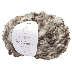 Pelote de fourrure Créative Petit Lapin Super Chunky - 100GR - 09 Marr... pas cher