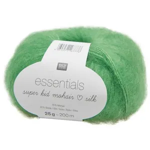 Laine - RICO DESIGN - Essentials Super Kid Mohair Silk - 25 g - Couleur Vert - Douceur exceptionnelle pas cher
