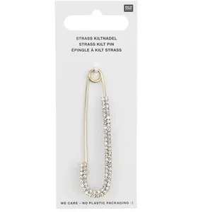 Epingle à Kilt avec Strass 70 x 18mm : Elégance Traditionnelle Revisit...