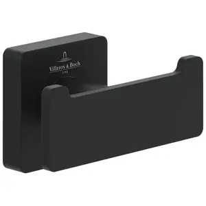 Comparateur de prix : Crochet double VILLEROY ET BOCH Elements - Striking Noir Mat