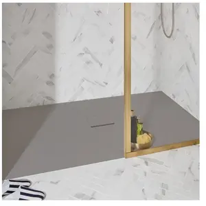 Receveur de douche à poser 100 x 180 cm, gris, Villeroy & Boch Squaro ...