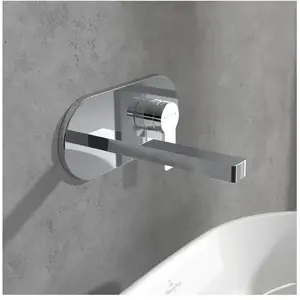 Villeroy & Boch Mitigeur lavabo mural  Architectura avec vidage Push Open chrome TU pas cher