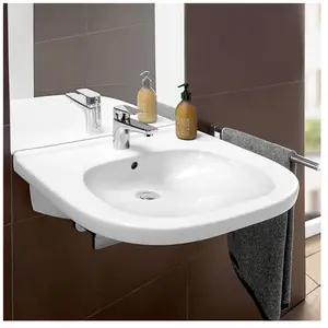 Comparateur de prix : Villeroy & Boch Lavabo PMR 56 x 55 cm avec poignée de préhension O Novo Vita TU