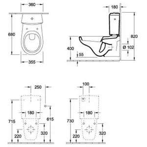 Villeroy & boch O.novo reservoir voor duobloc wit pas cher