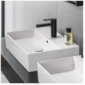 Comparateur de prix : Vasque à poser villeroy et boch Memento 2.0 blanc avec trop plein 50 x 42 cm