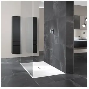 Villeroy & Boch Squaro Infinity Receveur de douche rectangulaire, côté long découpé, UDQ1890SQI2BV-RW,