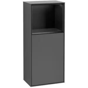 V&B Armoire latérale Finion 41,8x93,6 cm, g, Étagère sup. bleue, Anthracite m
