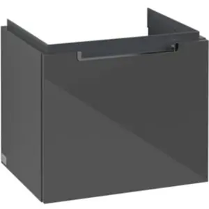 V&B Subway 2.0 Meuble sous lavabo 48,5x42x38cm, poignée chrome, gris b...