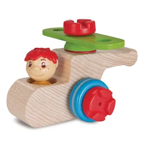 Smoby Jeu de construction Eichhorn Constructor Maxi Hélicoptère 9 pièces pas cher