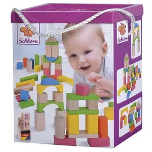 Eichhorn Jeu de briques enfant bois naturel/multicolore pas cher