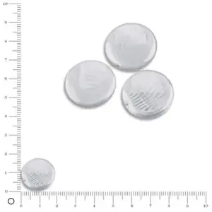 Efco Perles rondes plates en verre Silky Ø 18 mm - Gris clair brillant x 3 pcesVendu parscrapmalin
