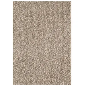 SANAT HALI Tapis shaggy 120x170 rectangle tissé beige motif uni DOSU 120 x 170 cm pas cher