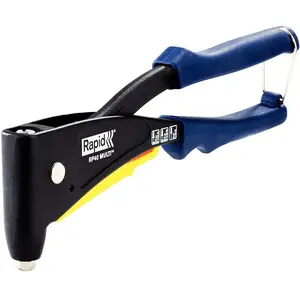 Comparateur de prix : Pince à riveter Rapid RP40 multi + 150 rivets + 3 forets, Coffret