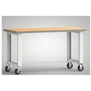 NORDWEST Tabli l.1500xP700xH840 mm hêtre Multiplex gris clair, ral 7035 roul. f... pas cher