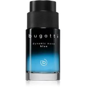 bugatti Parfum Dynamic Move Blue 100 ml I Eau de toilette aromatique au citron I Parfum pour homme avec combinaison vivifiante de lavande, citron et musc I Maritime, fraîche et sensuelle chaude