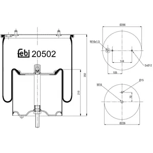 Soufflet à air, suspension pneumatique FEBI BILSTEIN 20502 pas cher