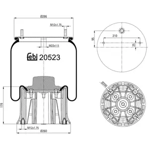 Soufflet à air, suspension pneumatique FEBI BILSTEIN 20523 pas cher