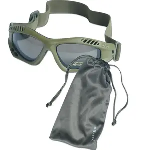 Mil-Tec Lunettes Commando Air Pro  smoke - Noir pas cher