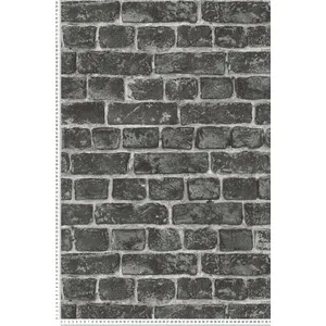 HOME MAISON Papier peint en trompe l'oeil Mur en briquettes Gris 10 m x 0,53 mVendu paramazon