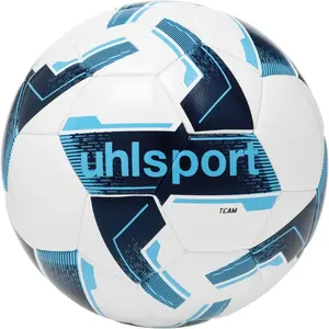 uhlsport Ballon d'équipe Blanc/Bleu Marine/Bleu Clair 3 pas cher