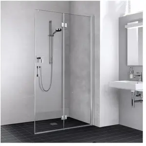Kermi Liga Paroi de douche à l italienne, avec élément pliable, LI2YR1... pas cher