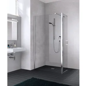 Kermi Liga Paroi de douche à l italienne, avec battant, LIT1L090201PK,... pas cher