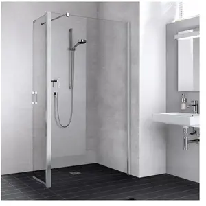 Comparateur de prix : Kermi Liga Paroi de douche à l italienne, avec battant, LIT1R120181AK,...