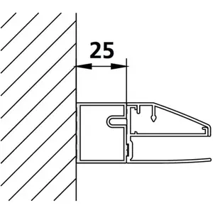 Kermi Filia XP Profilé d’élargissement, ZDSVSV1FX200VK, pas cher