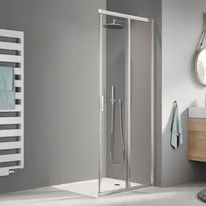 Kermi Liga Porte coulissante, avec élément fixe, pour accès d'angle, LIE2R10018VAK, LIE2R pas cher