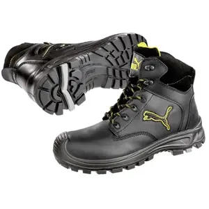 Chaussures de sécurité montante Puma Borneo Black Mid S3 SRC - Noir pas cher
