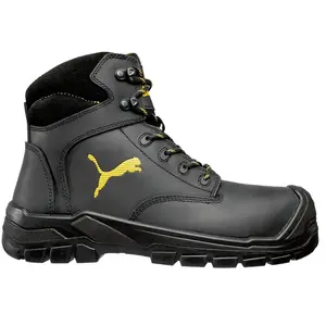 Comparateur de prix : Puma - Chaussures de sécurité montante Borneo Black Mid S3 src Noir 46