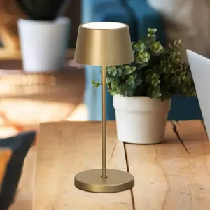 FH Lighting Lampe à poser LED rechargeable Asena Pro couleur bronze 30...