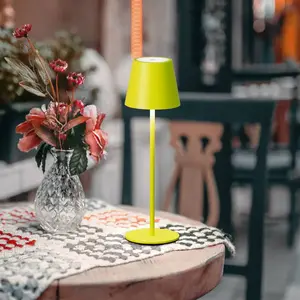 FH Lighting Lampe à poser LED rechargeable Viletto, vert clair, IP54 pas cher