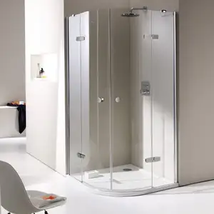 HÜPPE Enjoy pure Porte battante à cadre partiel, en quart de cercle, avec segments fixes, 2 battants, 4T1510092322, 4T1510Vendu parreuter