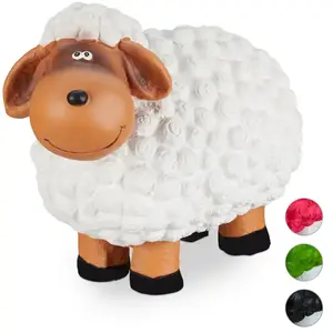 Comparateur de prix : Statue de jardin - Relaxdays - Mouton - Céramique - Blanc - 33 x 24 x 44 cm