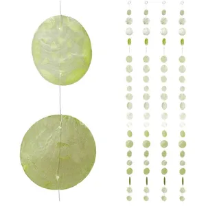 Relaxdays Guirlande de nacre lot de 4 fenêtre balcon porte rideau de s...