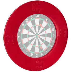 Comparateur de prix : Relaxdays Bordure de protection R7,bague cible pour jeu de fléchettes tournoi dartboard 45 cm, Ø 72 cm, rouge