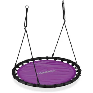 Comparateur de prix : Relaxdays Balançoire Ronde Suspendue, Lilas
