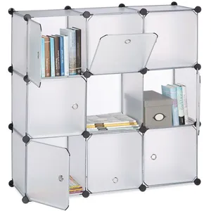 Relaxdays Étagère rangement 9 casiers portes plastique modulable DIY a...Vendu paramazon